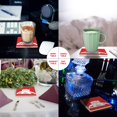 thumbnail image 2 of RYLABLUE Merry Christmas Santa Claus Set of 4 Coaster for Drinks, Absorbent Ceramic Stone Coasters Cup Mat with Cork Base for Home Kitchen Room Coffee Table Bar Decor, 2 of 4