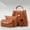 Brown 6H2, variant on UsRHHA Women's Shoulder Bags 3-Piece Set, Fringe Bags with Wallets Collection, Multi Size Handbag Purse Set for Daily Use