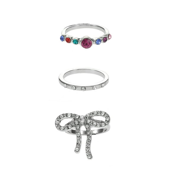 Packed Party Bow Ring Set