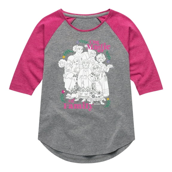 Disney's Encanto - Magic Of The Family - Toddler And Youth Girls Raglan Graphic T-Shirt