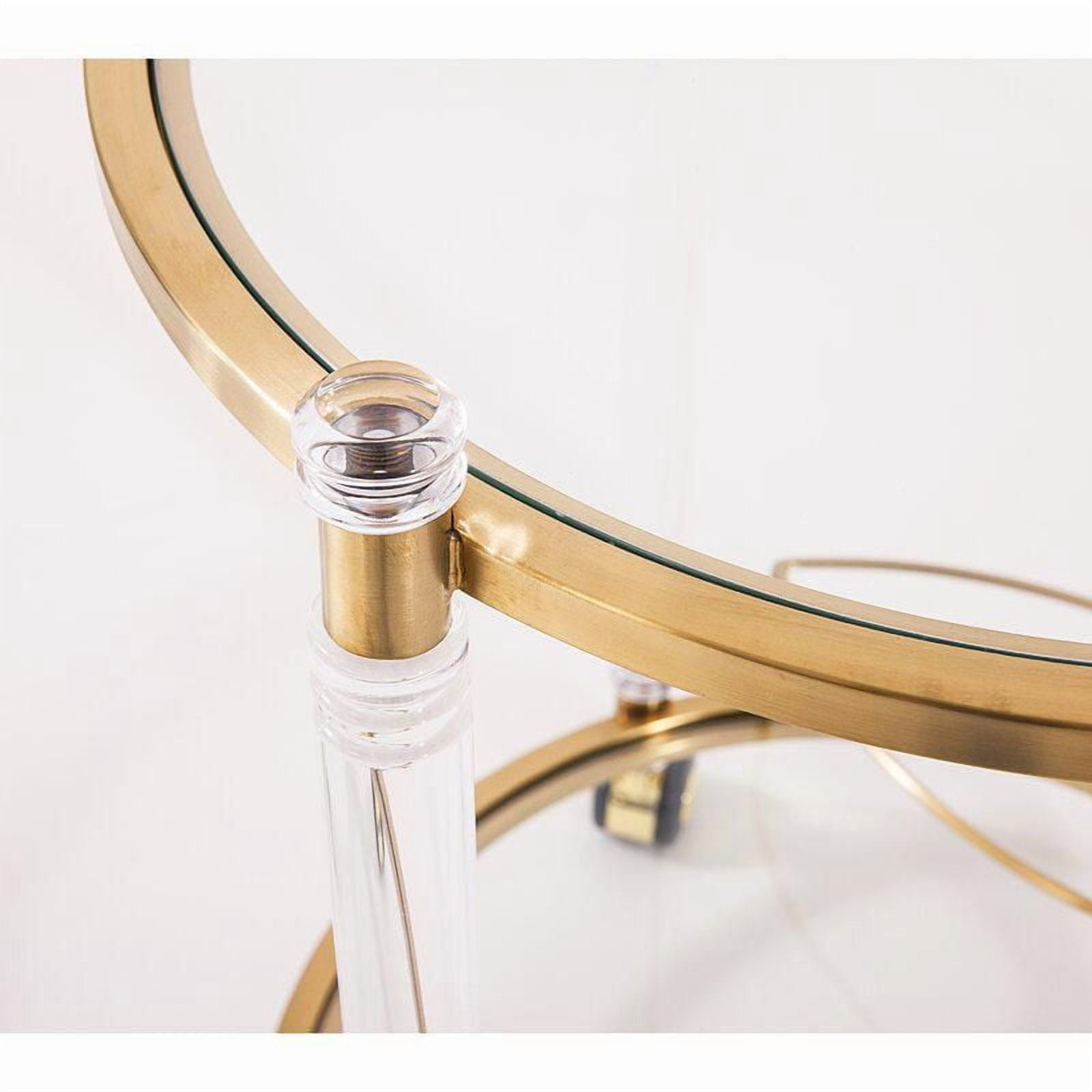 Chariot à barre ronde de couleur or