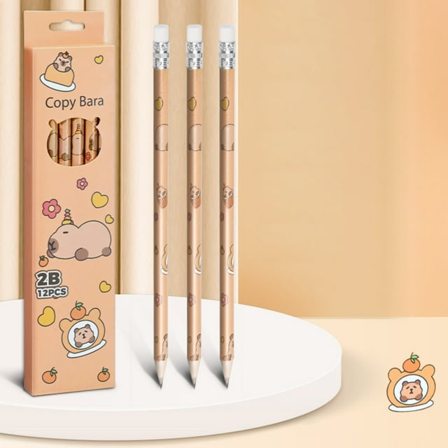AKEGAMN Clearance! Fun Capybara Writing Pencil Wood Pencil Drawing Stationery School Pencil For Kids Student School Drawing Writing Sketching Pencil 【Reliable Material】These pencils are and , and no
