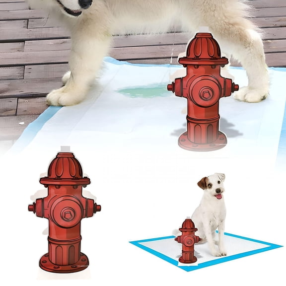 BESTSKY Fire Hydrant For Dogs To Pee On - Dog Fire Hydrant Pee Post For Potty Training - Red Powder-Coated Paint Finish - 20.5 In