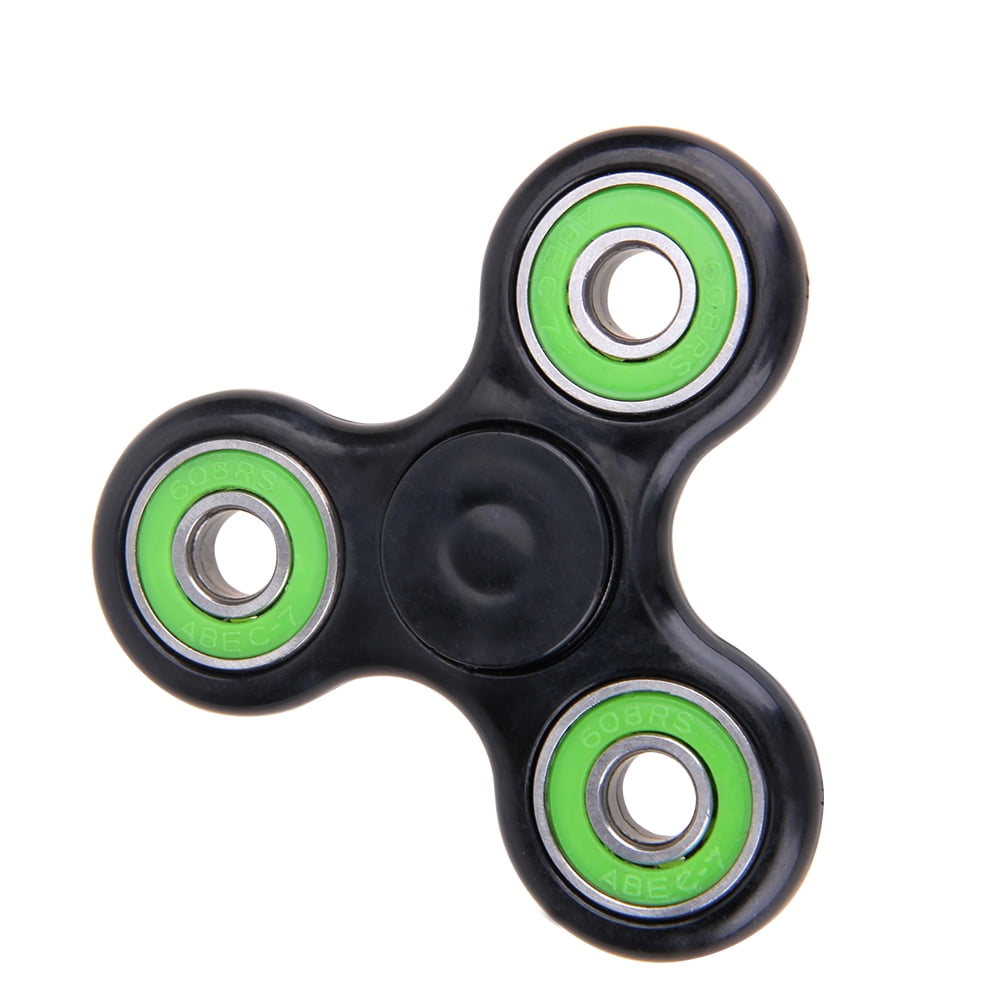 Black Tri-Spinner Fidget Toy EDC Hand Spinner Anxiety Stress Relief 