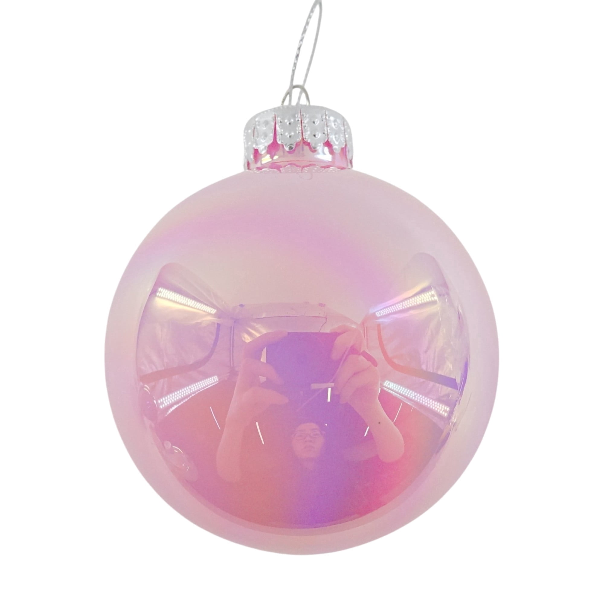8-Count Multicolor Pastel Iridescent Ball Shatterproof Christmas Ornaments, 4.3", by Holiday Time