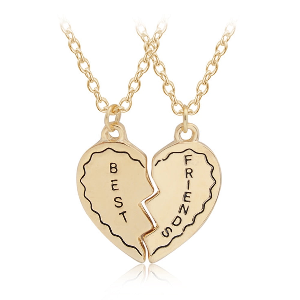 Necklaces for 2-Split Heart Friends Forever Pendant Friendship Matching ...