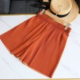 thumbnail image 2 of Ashirexll Women's Shorts, High Waisted Shorts Women, Pleated Shorts Casual High Waist Loose and Versatile Straight Leg Wide Leg Capris, 2 of 6