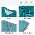 thumbnail image 5 of Weekease Long Sleeve Pajamas Set for Women V Neck Tops Wide Leg Pants 2 Piece Lounge Fall Sleepwear with Pockets, 5 of 7