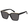 thumbnail image 1 of Anteojos de sol cuadrados polarizados oversized negro dorado Mosanana, 1 of 7