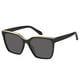 thumbnail image 1 of Anteojos de sol cuadrados polarizados oversized negro dorado Mosanana, 1 of 7