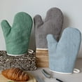 thumbnail image 7 of Cotton Oven Mitts for Baking, Heat Resistant Kitchen Gloves for Cooking, Microwave Safe Pot Holders for Handling Hot Dishes, 10.2 Inches, 1 Pack, 7 of 7