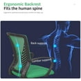 thumbnail image 3 of BestOffice Ergonomic Mesh Office Chair – Adjustable Mid-Back, Lumbar Support, Armrests, and Swivel Rolling Wheels for Home or Computer Use, Green, 3 of 7