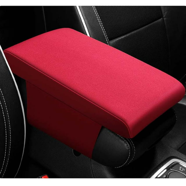 Mefallenssiah Car Seat Cushion Layer Armrest Cushion Memory Cotton Mesh Red Style