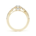 thumbnail image 2 of ANGARA Natural 0.75 Ct. Diamond Side Stone Engagement Ring in 14K Yellow Gold for Women (Ring Size: 3), 2 of 10