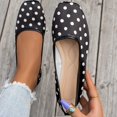 thumbnail image 4 of Wensltd Women's Shoes Comfy Square Toe Slip On Flat Shoes Spring Summer Daily Walking Soft Ballet Flats Black, 4 of 9