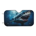 thumbnail image 6 of Honeii 3D Realistic Shark Print Car Sunshade for Windshield,Car Cover Sunshade Protector,Foldable Front Window Sun Visor,Fits Cars, SUVs, Trucks, 6 of 6