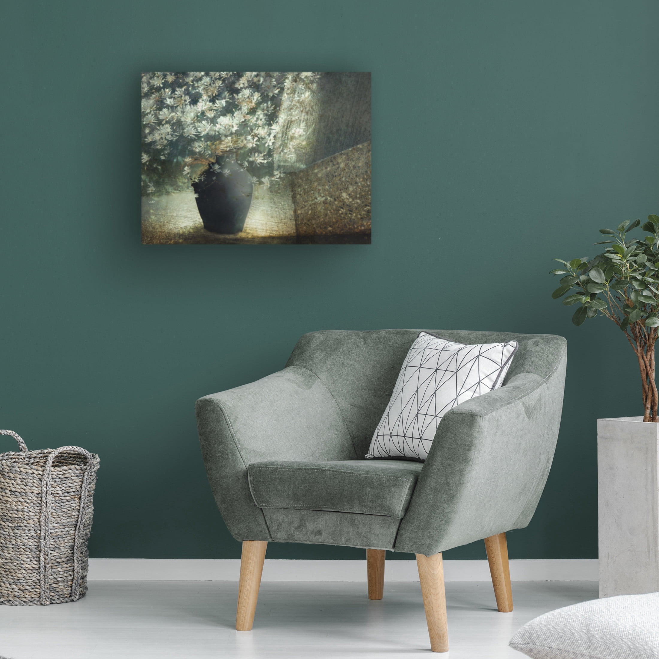 Canvas Wall Art - Delphine Devos 'Floral Still Life' Wall Art for Living Room, Bedroom, or Office Décor by Trademark Fine Art - 47 x 35 Inches