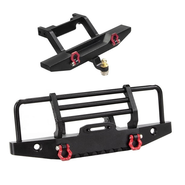 Parachoques Delantero y Trasero de Metal con Gancho de Remolque para TRX4M 1/18 RC Crawler Car Upgrade Parts Accessories