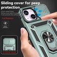 thumbnail image 6 of JTCASES for iPhone 12/12 Pro Case, Heavy Duty Protection Magnetic Car Mount Rotating Stand [Slide Camera Window] Rugged Shockproof Anti-fall Shell for iPhone 12/12 Pro, Darkgreen, 6 of 8