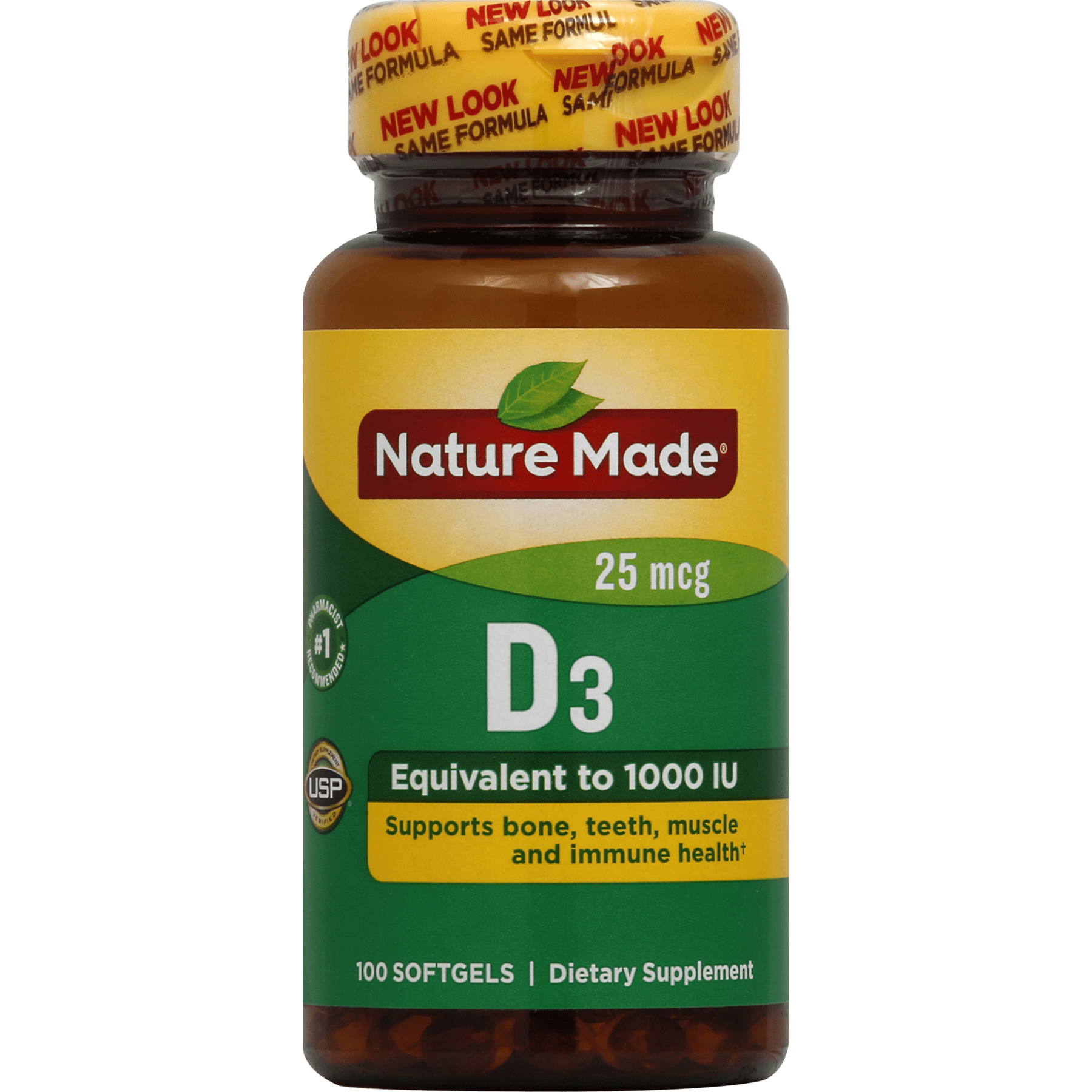 Nature Made Vitamin D3 1000 Iu Softgels 100 Ct Walmartcom