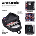thumbnail image 4 of Pofeuu American With Lips Print Backpack Travel Backpacks With Lunch Bag Pencil Bag Set 3 pcs Set Cartoon Backpack, 4 of 7