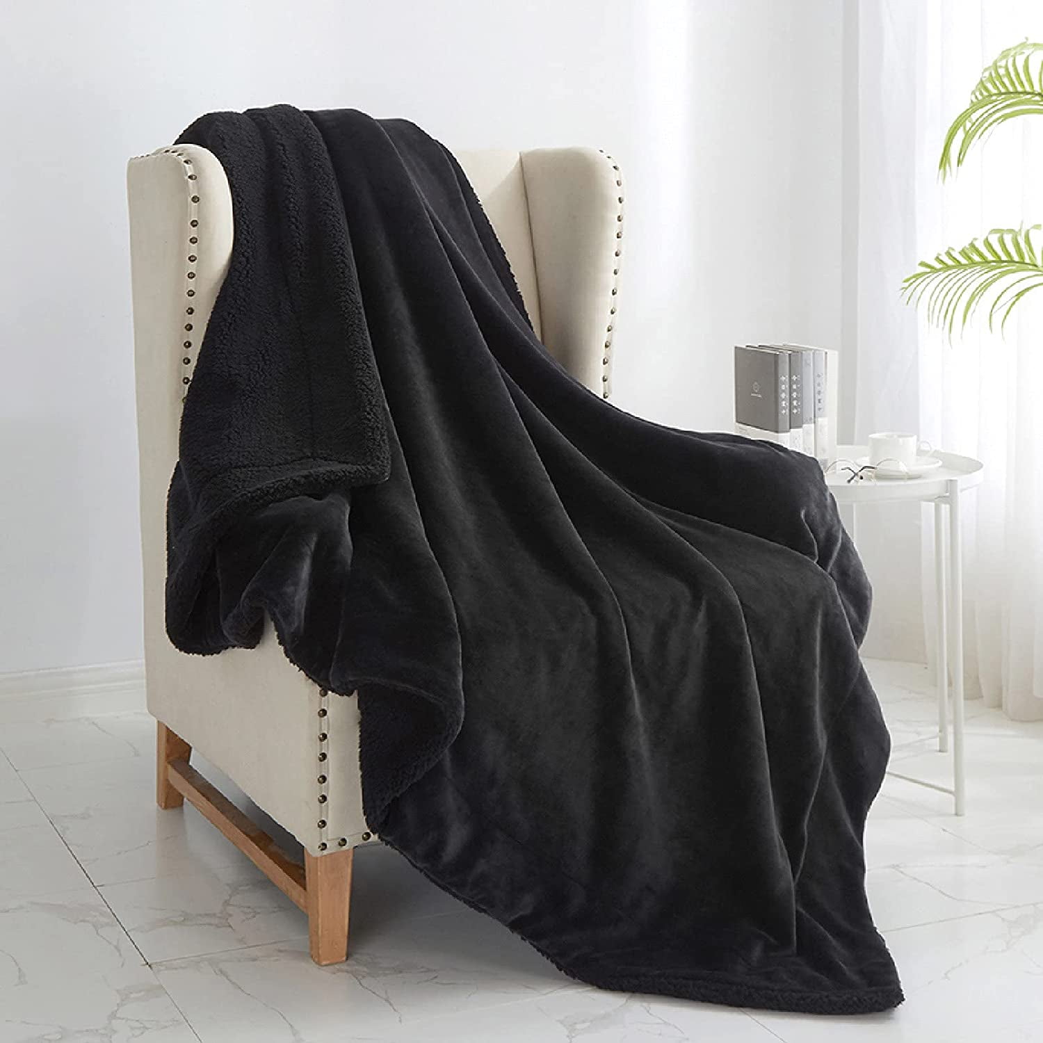 Xmas Gift Sherpa Flannel Fleece Reversible Blanket Soft Brush 50X60" 60x80" Twin 