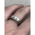 thumbnail image 4 of Two Tone Electroplated Antique Silver Rings With Engraved Forest Birds And Geometric Design For Womens Jewelry, 4 of 5