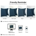 thumbnail image 7 of Unique Bargains 2-Pack Solid Waterproof Decorative Throw Pillow Covers Blue 18" x 18", 7 of 7