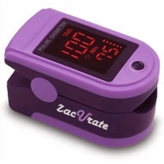 Zacurate Pro Series 500DL Fingertip Pulse Oximeter, Finger Blood Oxygen Saturation (SpO2 35–100%) & Pulse Rate Monitor with Silicone Cover, Batteries & Lanyard, Royal Black