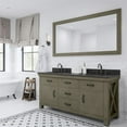 thumbnail image 6 of Water Creation Aberdeen 72" Wood Double Bathroom Vanity in Gray and Bronze, 6 of 7