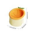 thumbnail image 3 of Silicone Raised Dog Bowl Elevated Feeder - Adjustable Angle Spine Friendly Pet Food Water Dish, Non-Slip Base, Orange Fruit Design, Easy Clean, 16x12.5 cm, 3 of 6