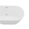 thumbnail image 2 of JERFIT 67 Inch Glossy White Acrylic Freestanding Bathtub, Deep Soaker Tub with High Backrest, Pop-Up Drain for Modern Bathroom, 2 of 5