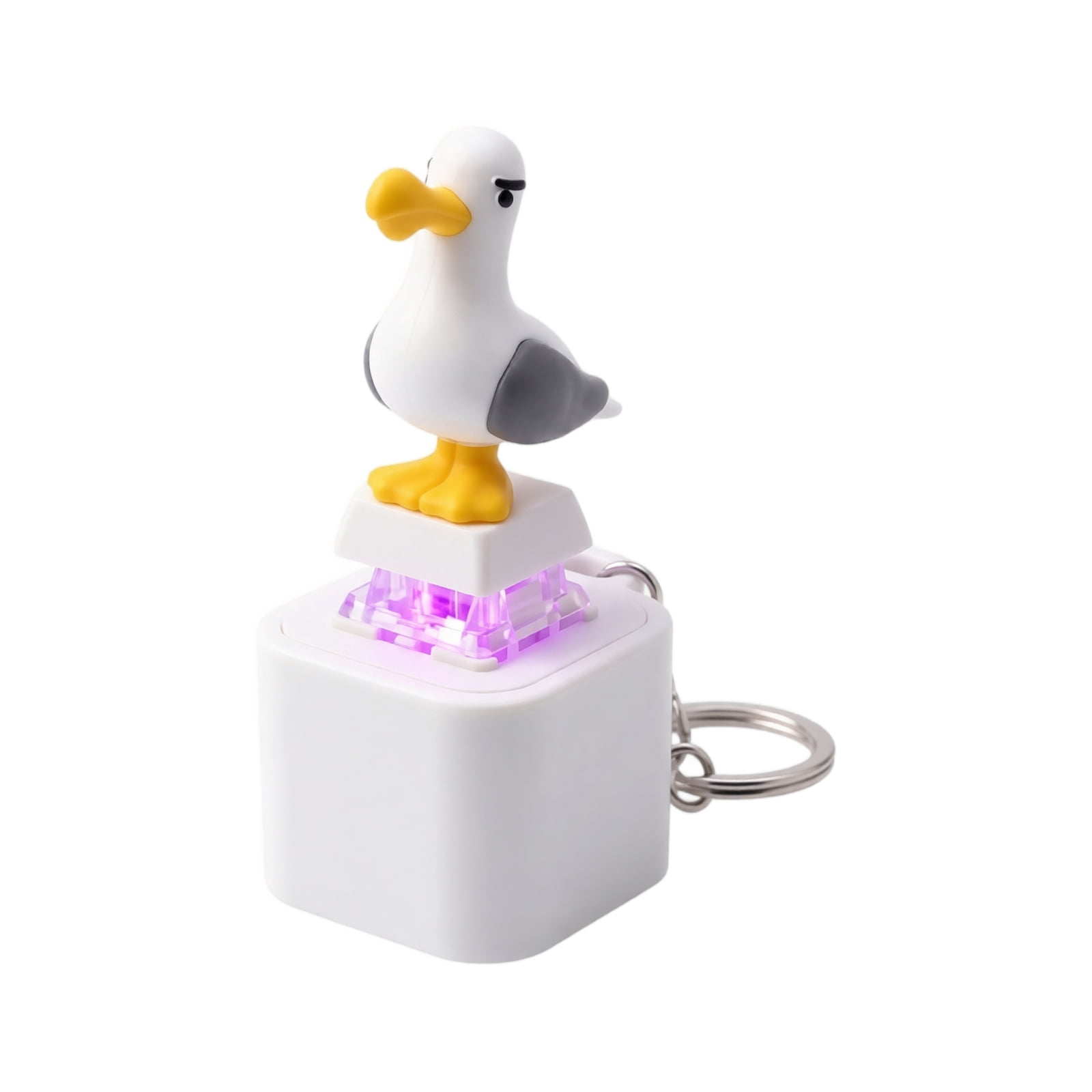 Seagull “MINE!” Talking Keychain with Real Seagull Sound & Flashing LED Light, Portable Novelty, for Coworkers & Adults (1PC)
