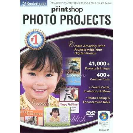 The Print Shop Photo Projects: 400+ Creative Fonts & 41,000 Premium Project templates, images, embellishments &