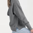 thumbnail image 4 of Women's Gameday Couture  Gray Houston Cougars French Terry V-Neck Pullover Sweatshirt, 4 of 6