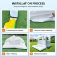 thumbnail image 6 of 8' x 10' 100% Vinyl White Bounce House with Ball Pit and Air Blower, 6 of 7