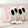 thumbnail image 3 of Halloween Outdoor Waterproof Pillow Covers, Cartoon Funny Error Ghost Pink Decorative Square Throw Pillowcase Sofa Cushion Sham for Patio/Couch/Chair, 16"x16" 2 Pack, 3 of 8