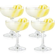 True Coupe Champagne Glasses, Martini Cocktail Barware Glass 7 oz, Set of 4