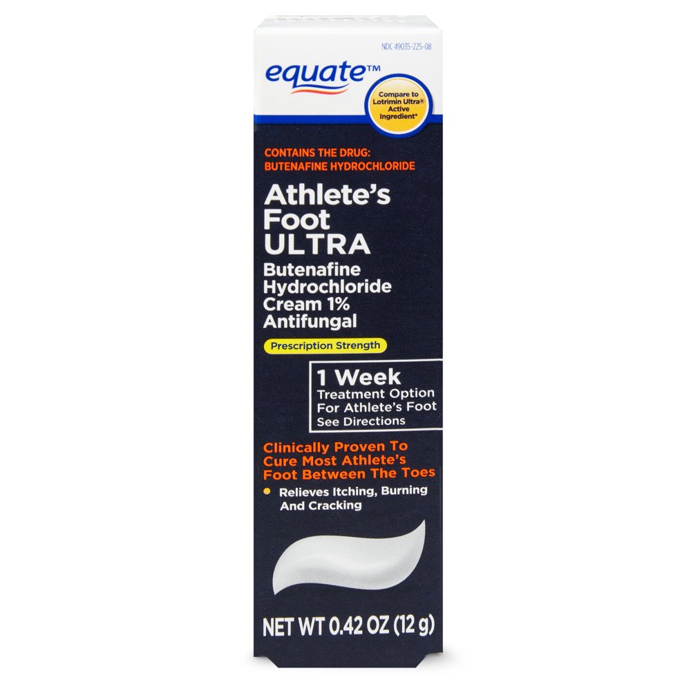 Equate Butenafine Hydrochloride 1 Antifungal Cream, 0.42 Oz. Walmart