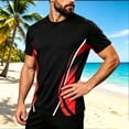 thumbnail image 6 of JTSRKL Mens Quick Dry Shirts Printed Crewneck Short Sleeve Breathable Lightweight Tees Summer Gym Training Big Size Active Sport Tops, 6 of 9