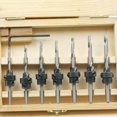 thumbnail image 3 of 22 Pcs Countersink Drill Bits avec Ensemble de Clés Profondeur Réglable Colliers d'Arrêt Menuiserie, 3 of 7