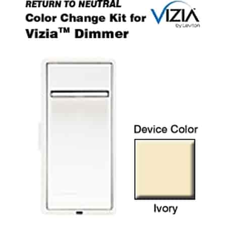 - Leviton VPKIT-CDI Color Change Kit Vizia Decora Style Coordinating Dimmer - Ivory