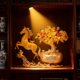 thumbnail image 5 of Figura de caballo para escritorio, centro de mesa, colección de estatuas de resina para dormitorio Naranja, 5 of 9
