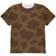 thumbnail image 1 of Halloween Brown Chocolate Milk Cow Costume All Over Youth T Shirt, 1 of 2
