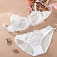 thumbnail image 4 of Women's Sexy See-Through Lace Mesh Sheer Smooth Bra and Panty Underwear Set, 4 of 7