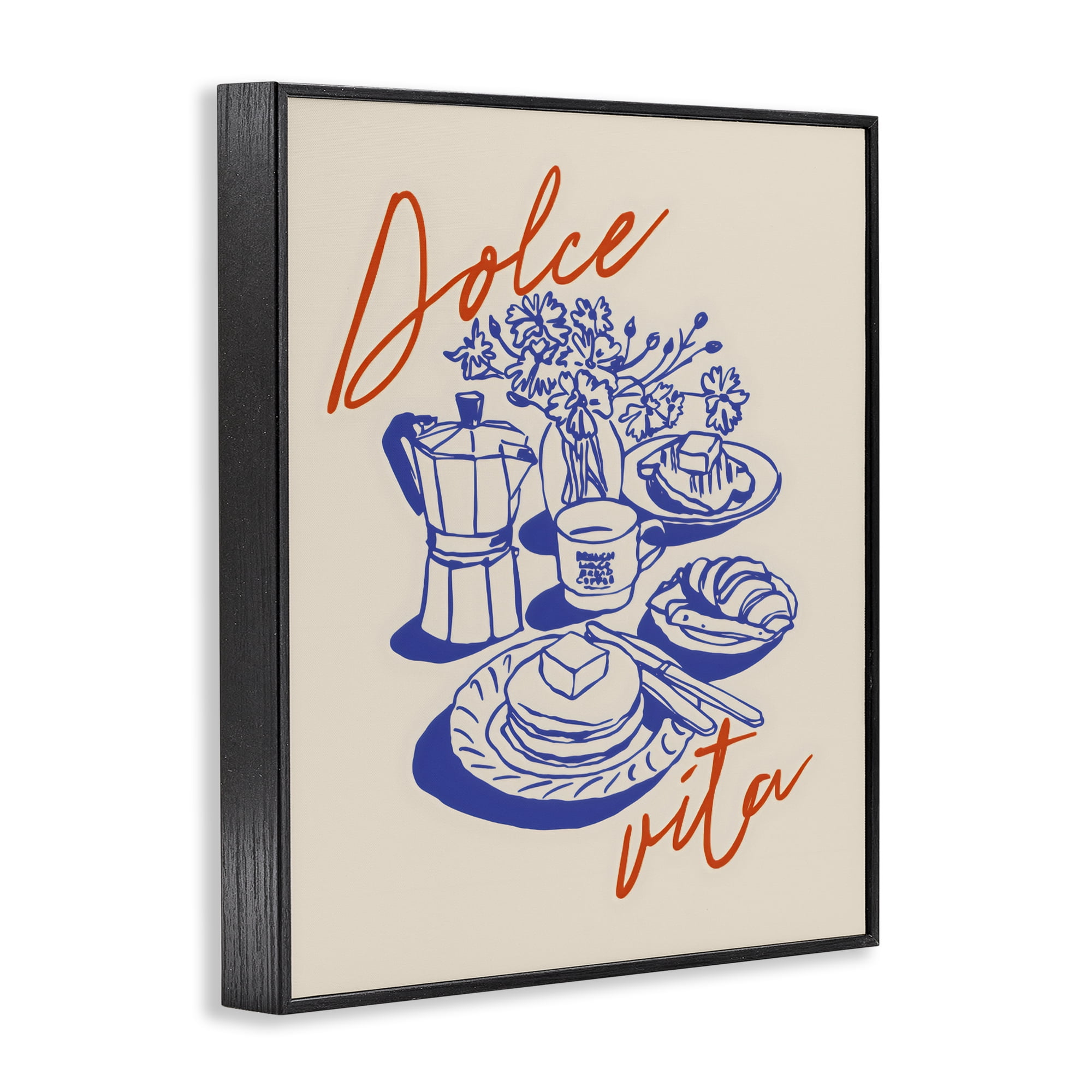 Stupell Industries Retro Breakfast Morning Spread Black Framed Giclee Art, design by The Prints Vibe