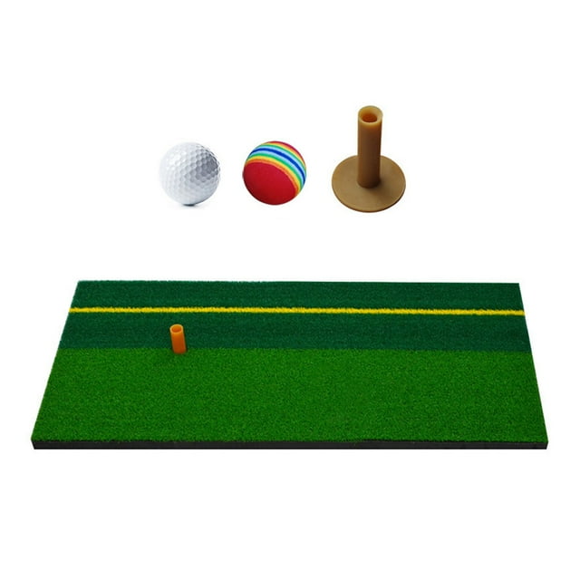 Golf Hitting Mats Golf Turf Practice Mat Indoor Backyard Training Hitting Pad Practice Rubber Tee Holder Grass Mat