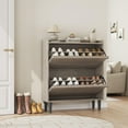 thumbnail image 1 of Kojooin Shoe Cabinet with 2 Flip Drawers, Modern Shoe Storage for Entryway, Wooden Shoe Organizer Cabinet with Adjustable Shelf, Hidden Shoe Rack for Hallway, Living Room, 1 of 7