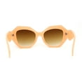 thumbnail image 2 of Womens Geometric Diamond Cut Mod Butterfly Chic Fashion Sunglasses Peach Brown, 2 of 4