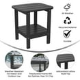 thumbnail image 4 of BizChair HDPE 2-Tier Adirondack Side Table - All-Weather - Indoor/Outdoor Black, 4 of 10